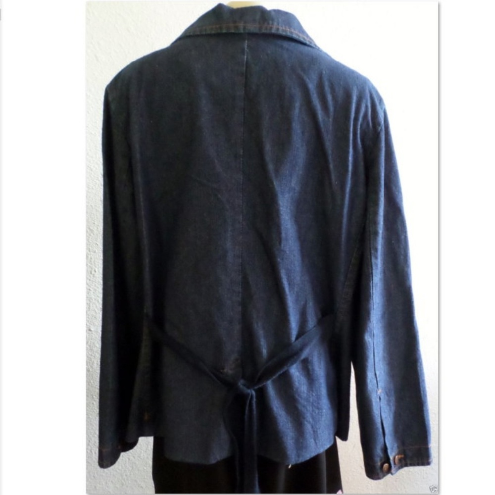 Havana Jack's Cafe denim jeans jacket blazer 100% Cotton pockets plus 1X - Picture 2 of 8
